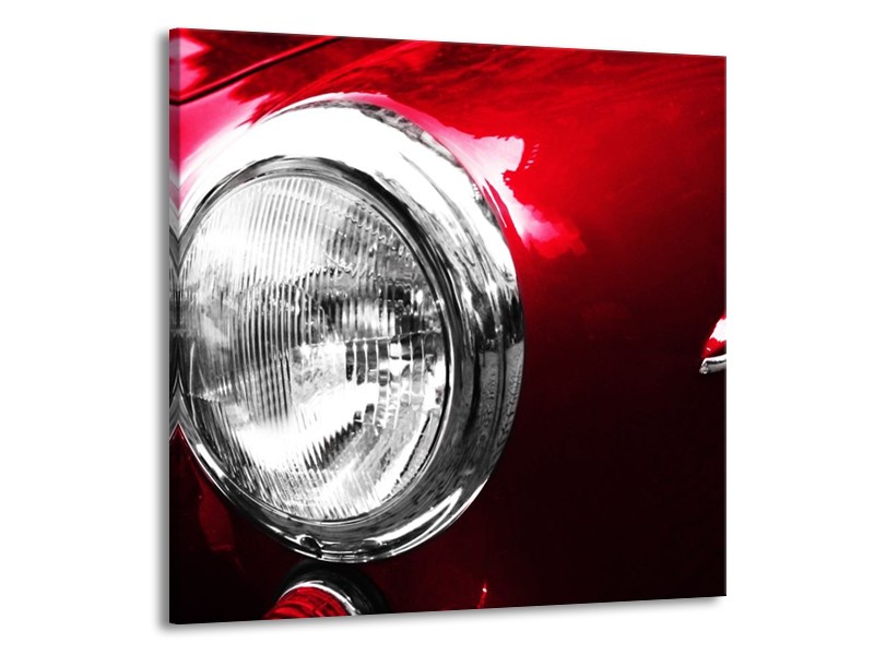 Glas schilderij Auto | Rood, Wit, Zilver | 70x70cm 1Luik