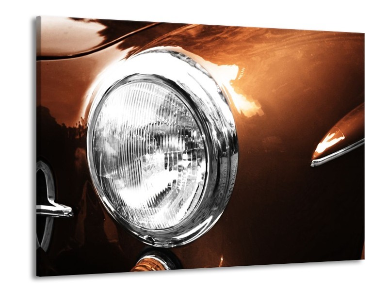 Glas schilderij Auto | Bruin, Wit, Zilver | 100x70cm 1Luik