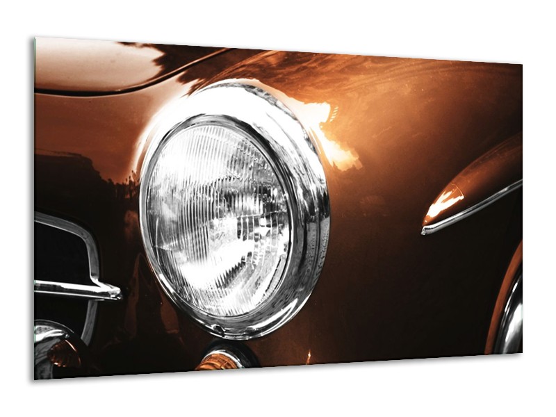 Glas schilderij Auto | Bruin, Wit, Zilver | 120x70cm 1Luik