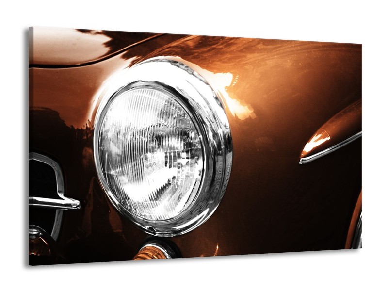 Glas schilderij Auto | Bruin, Wit, Zilver | 140x90cm 1Luik