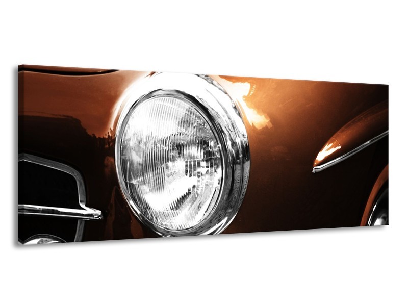 Glas schilderij Auto | Bruin, Wit, Zilver | 145x58cm 1Luik