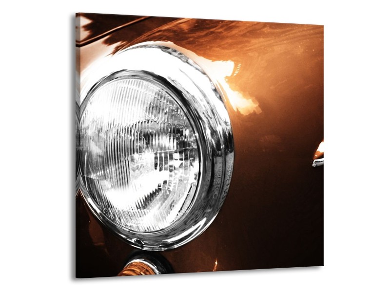 Glas schilderij Auto | Bruin, Wit, Zilver | 70x70cm 1Luik
