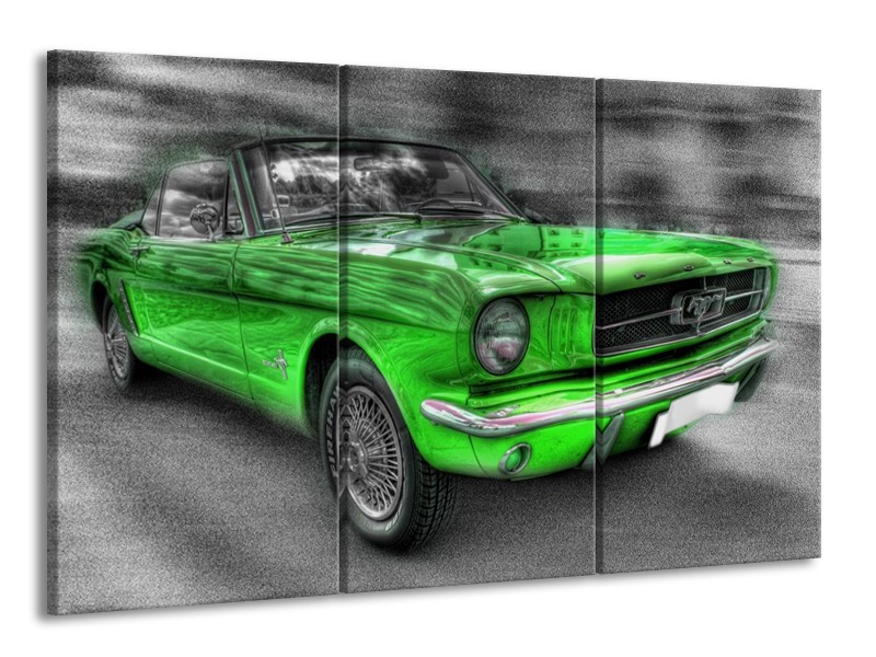 Canvas schilderij Ford | Grijs, Groen | 165x100cm 3Luik
