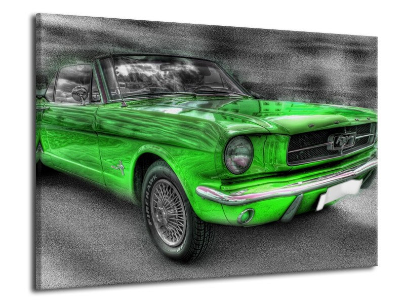 Glas schilderij Ford | Grijs, Groen | 70x50cm 1Luik