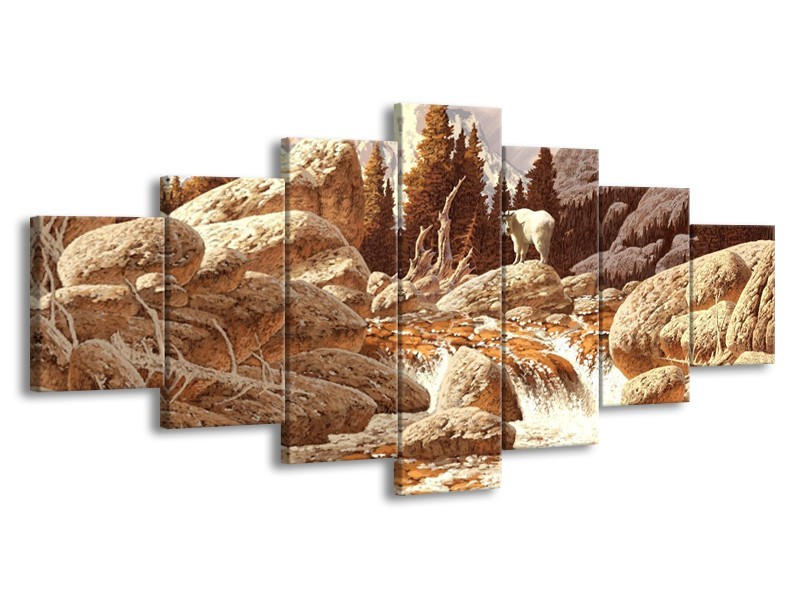 Glas schilderij Natuur | Bruin, Wit | 210x100cm 7Luik