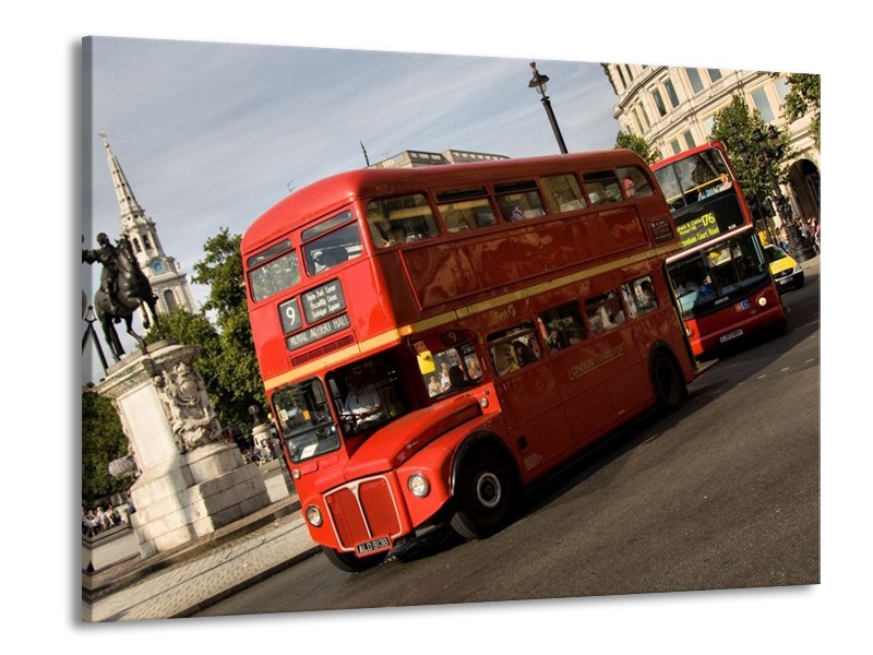 Glas schilderij Engeland | Zwart, Wit, Rood | 100x70cm 1Luik