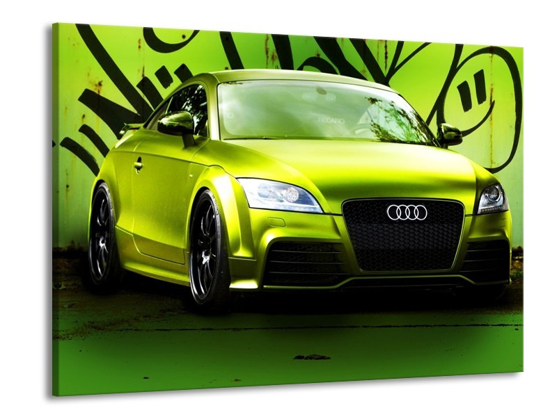 Canvas schilderij Audi | Groen, Zwart | 100x70cm 1Luik