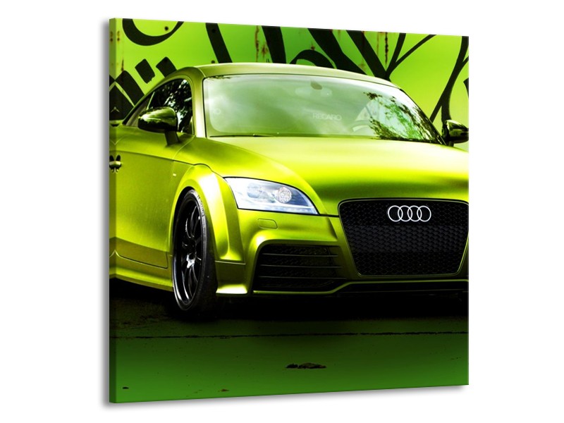 Glas schilderij Audi | Groen, Zwart | 70x70cm 1Luik