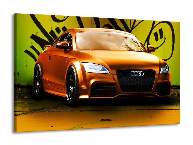 Glas schilderij Audi | Bruin, Groen, Zwart | 140x90cm 1Luik