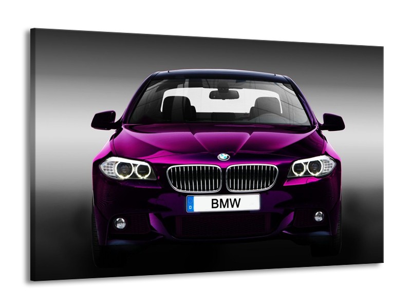 Glas schilderij BMW | Paars, Grijs | 140x90cm 1Luik