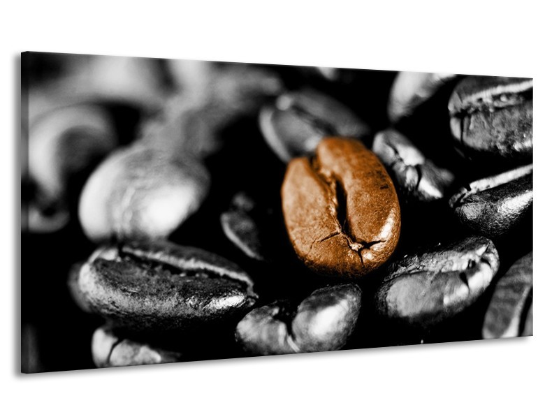 Canvas schilderij Koffie | Bruin, Zwart, Grijs | 170x90cm 1Luik