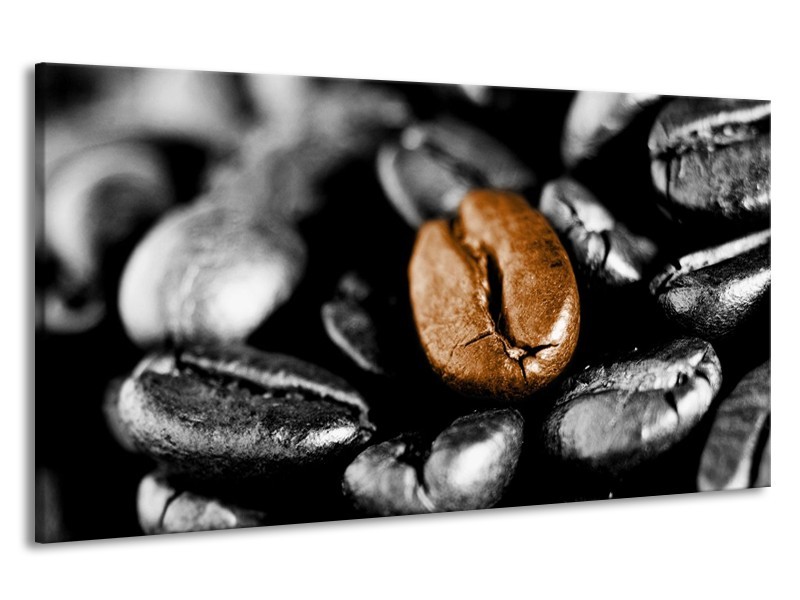 Canvas schilderij Koffie | Bruin, Zwart, Grijs | 190x100cm 1Luik