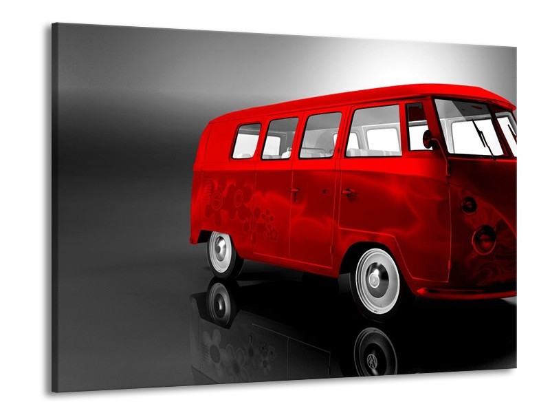 Glas schilderij Auto | Rood, Zwart, Grijs | 100x70cm 1Luik