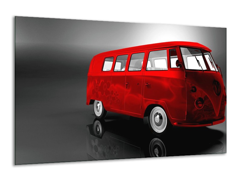 Glas schilderij Auto | Rood, Zwart, Grijs | 120x70cm 1Luik