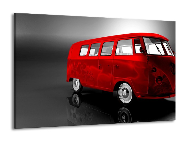 Glas schilderij Auto | Rood, Zwart, Grijs | 140x90cm 1Luik