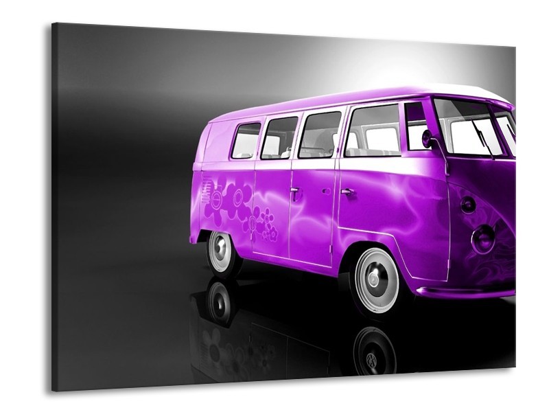Glas schilderij Auto | Paars, Zwart, Grijs | 100x70cm 1Luik