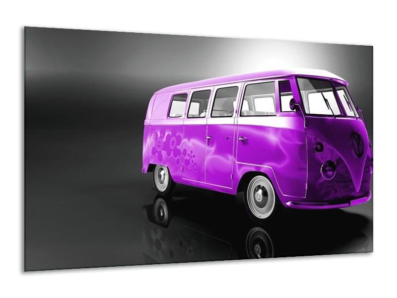 Glas schilderij Auto | Paars, Zwart, Grijs | 120x70cm 1Luik