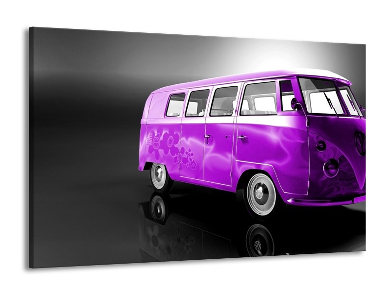 Glas schilderij Auto | Paars, Zwart, Grijs | 140x90cm 1Luik