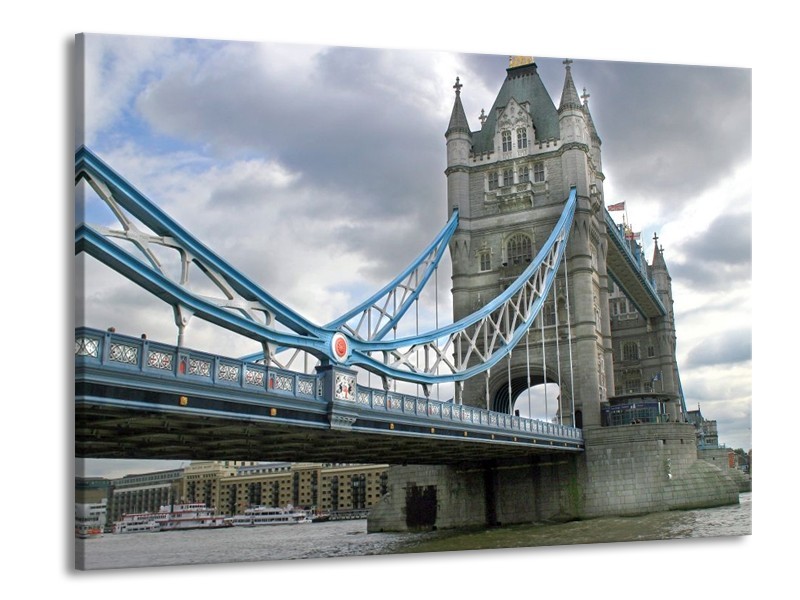 Glas schilderij Engeland | Grijs, Blauw, Wit | 100x70cm 1Luik