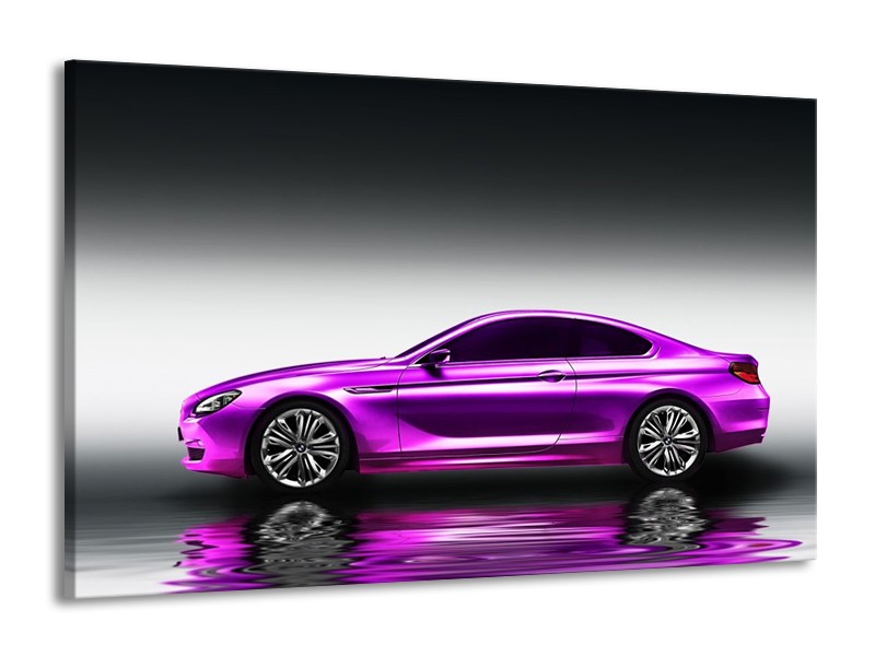 Glas schilderij Auto | Grijs, Paars | 140x90cm 1Luik