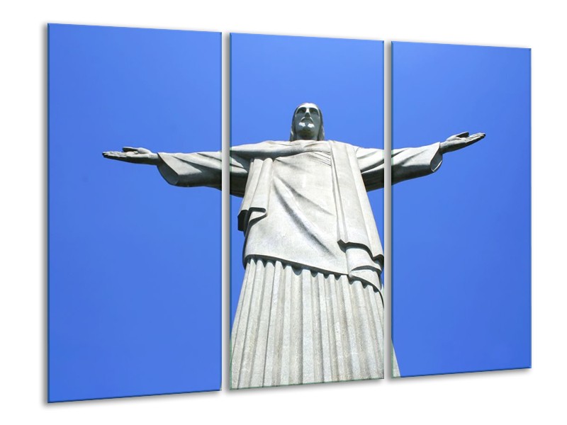 Canvas schilderij Brazilie | Blauw, Grijs | 120x80cm 3Luik