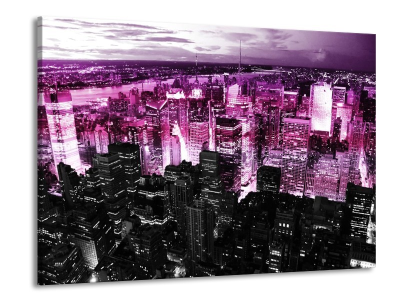 Glas schilderij Modern | Paars, Zwart | 100x70cm 1Luik