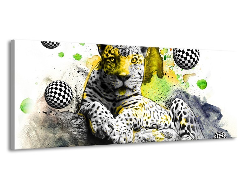 Canvas schilderij Natuur | Groen, Zwart, Wit | 145x58cm 1Luik