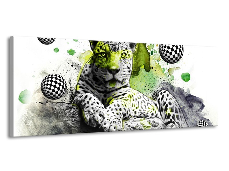 Canvas schilderij Natuur | Groen, Zwart, Wit | 145x58cm 1Luik