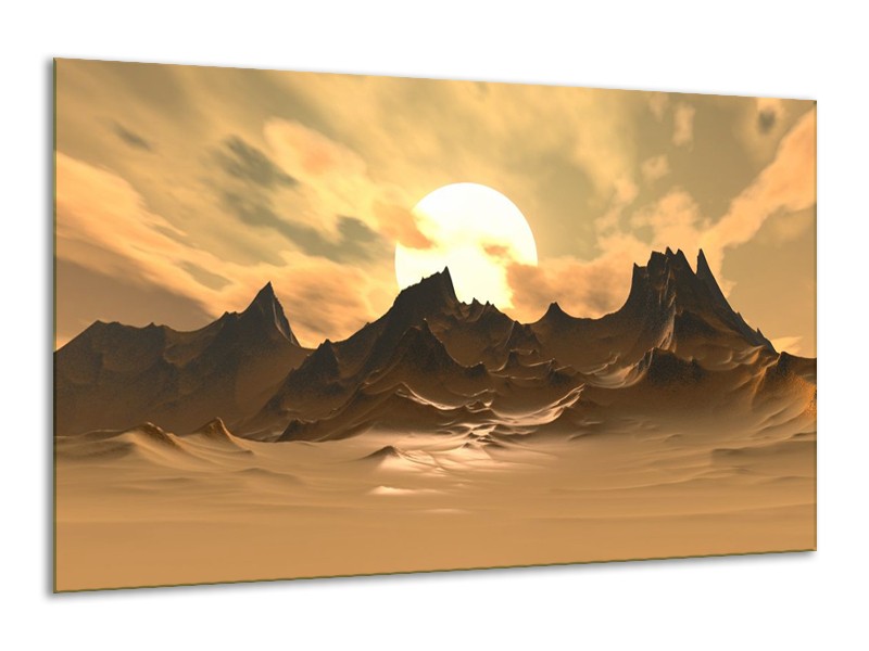 Glas schilderij Natuur | Wit, Bruin, Grijs | 120x70cm 1Luik