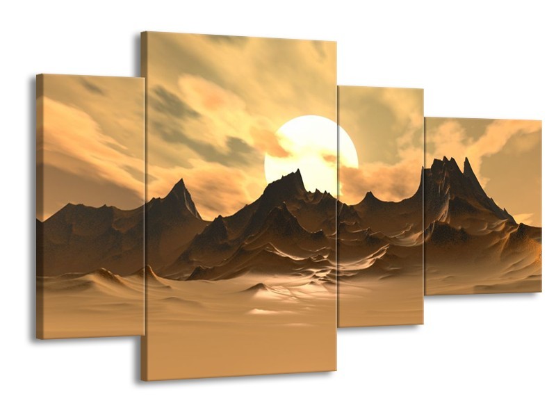 Glas schilderij Natuur | Wit, Bruin, Grijs | 120x75cm 4Luik