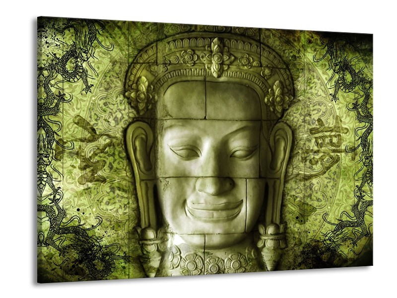 Canvas schilderij Beeld | Groen, Wit | 100x70cm 1Luik