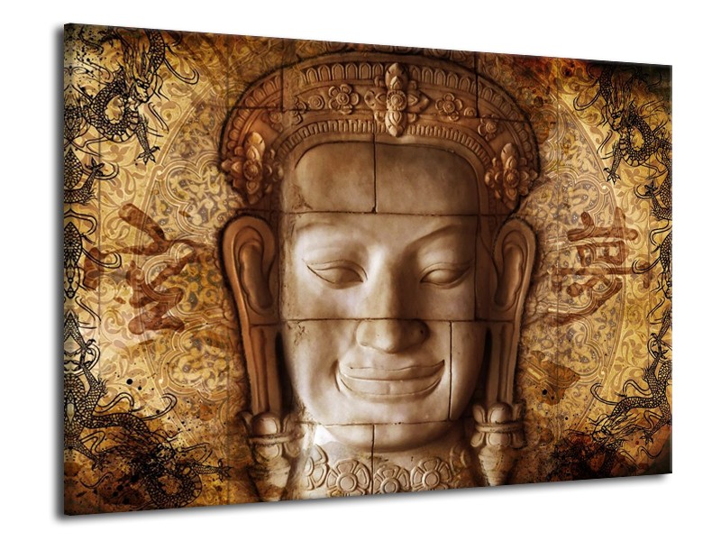 Canvas schilderij Beeld | Bruin, Wit | 70x50cm 1Luik