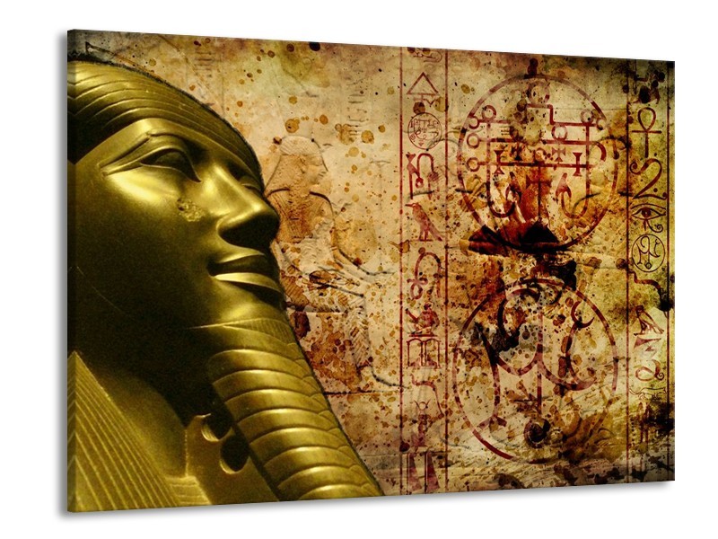 Canvas schilderij Egypte | Bruin, Goud, Grijs | 100x70cm 1Luik
