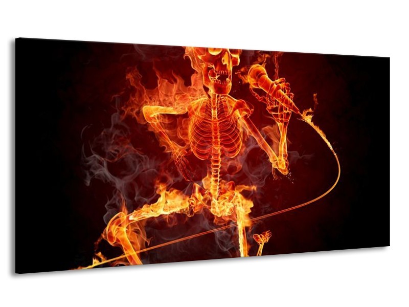 Canvas schilderij Muziek | Rood, Zwart, Geel | 170x90cm 1Luik