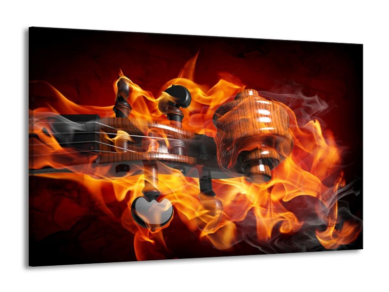 Canvas schilderij Abstract | Rood, Zwart, Geel | 140x90cm 1Luik