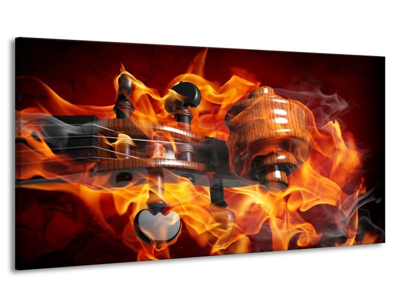Canvas schilderij Abstract | Rood, Zwart, Geel | 170x90cm 1Luik