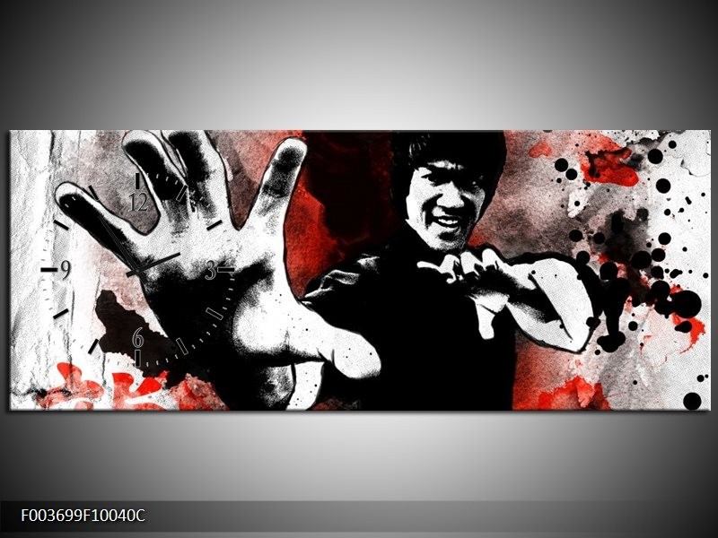 Klok schilderij Sport | Rood, Zwart, Wit | 100x40cm 1Luik