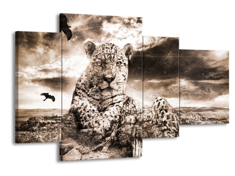 Canvas schilderij Natuur | Grijs, Wit | 120x75cm 4Luik