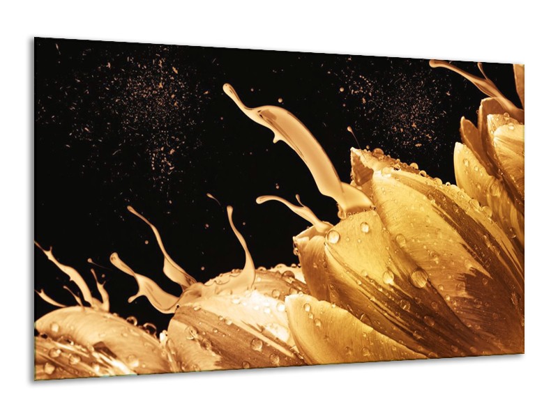 Canvas schilderij Tulp | Bruin, Zwart | 120x70cm 1Luik