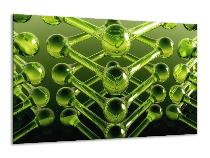 Canvas schilderij Abstract | Groen | 120x70cm 1Luik