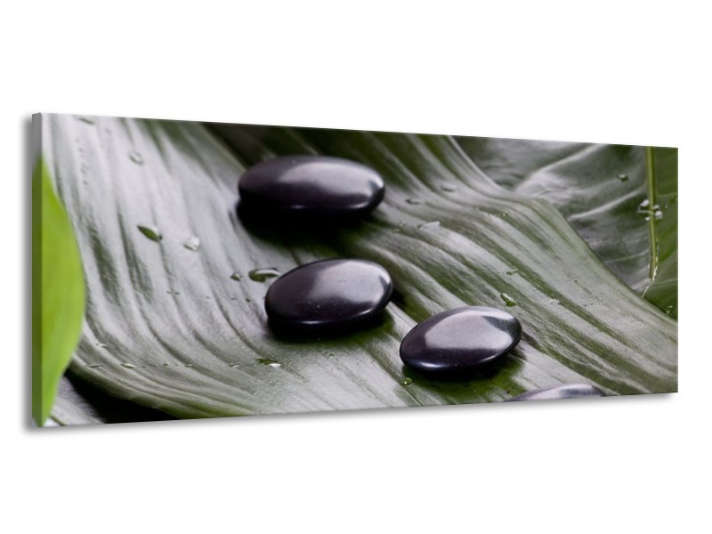 Canvas schilderij Stenen | Zwart, Wit, Grijs | 145x58cm 1Luik