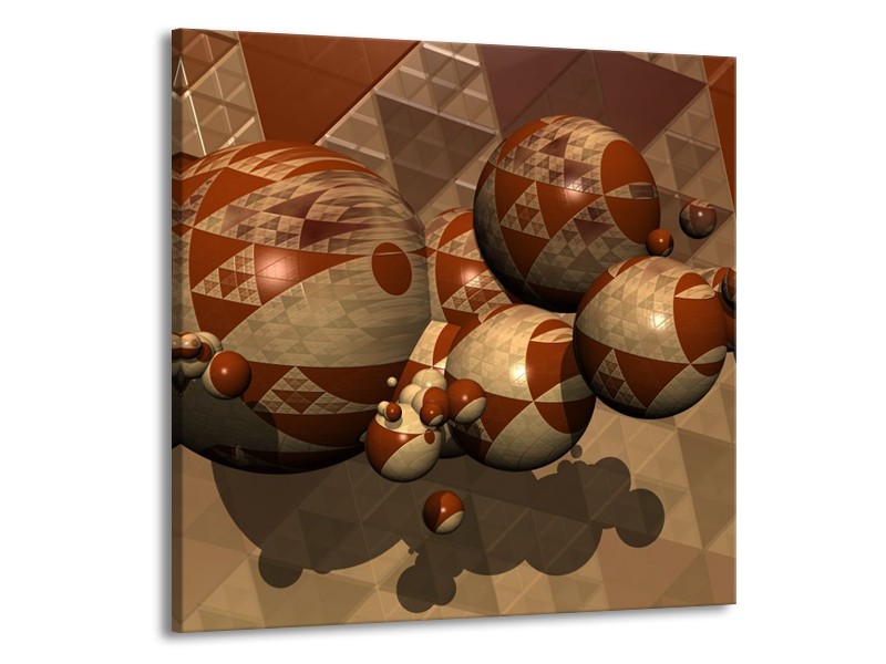 Canvas schilderij Abstract | Bruin, Grijs | 50x50cm 1Luik