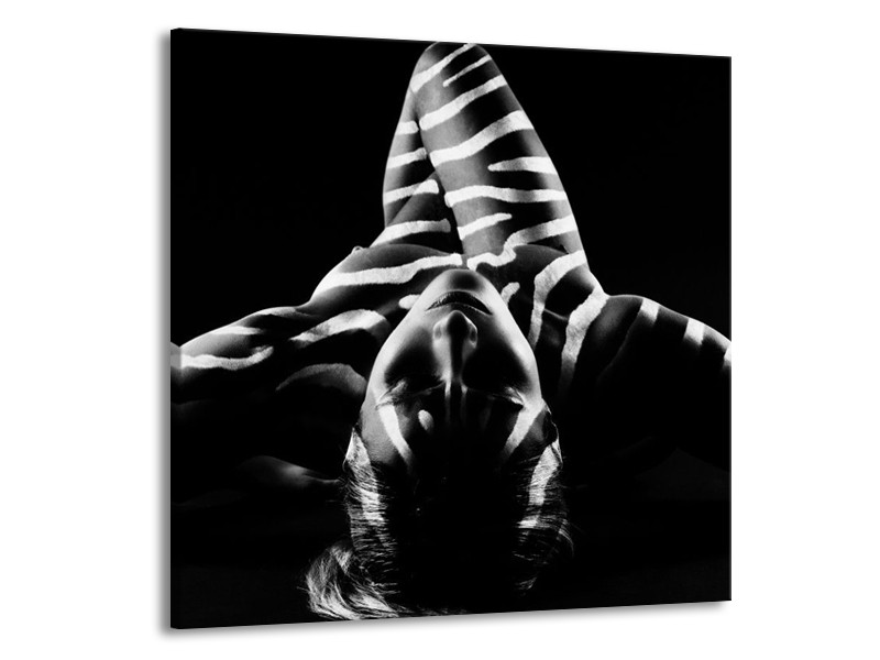 Glas schilderij Abstract | Zwart, Wit, Grijs | 50x50cm 1Luik