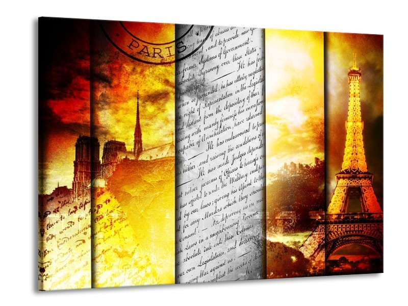 Glas schilderij Modern | Geel, Grijs, Rood | 100x70cm 1Luik