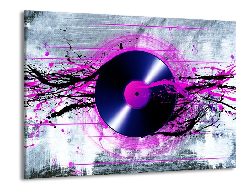 Glas schilderij Muziek | Paars, Zwart, Grijs | 100x70cm 1Luik