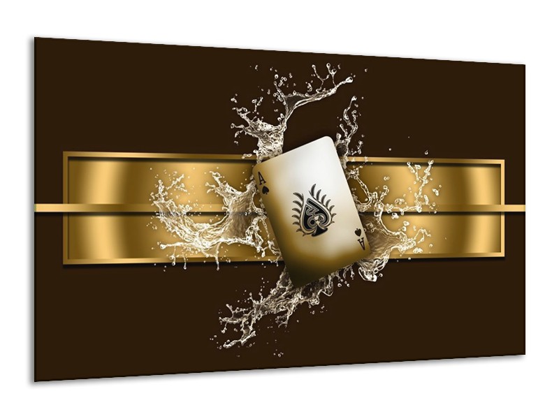 Canvas schilderij Modern | Goud, Zwart, Bruin | 120x70cm 1Luik