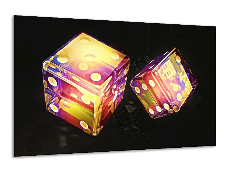 Canvas schilderij Modern | Geel, Paars, Zwart | 120x70cm 1Luik