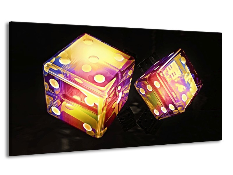 Canvas schilderij Modern | Geel, Paars, Zwart | 170x90cm 1Luik