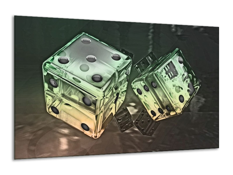 Canvas schilderij Modern | Groen, Geel, Zwart | 120x70cm 1Luik