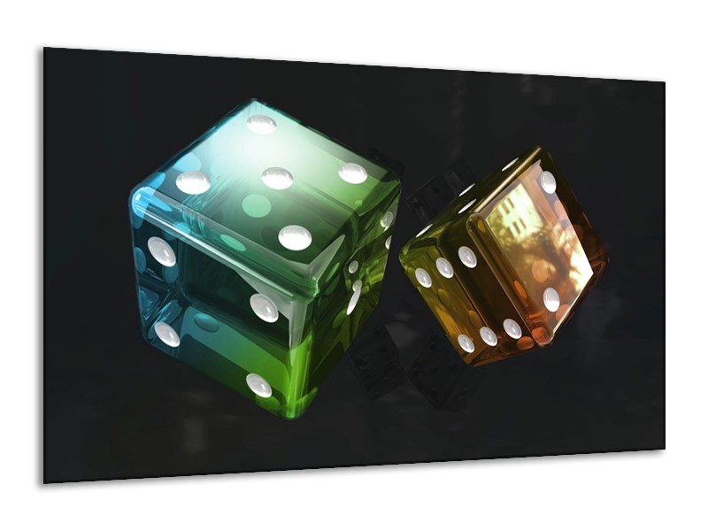 Canvas schilderij Modern | Groen, Blauw, Zwart | 120x70cm 1Luik